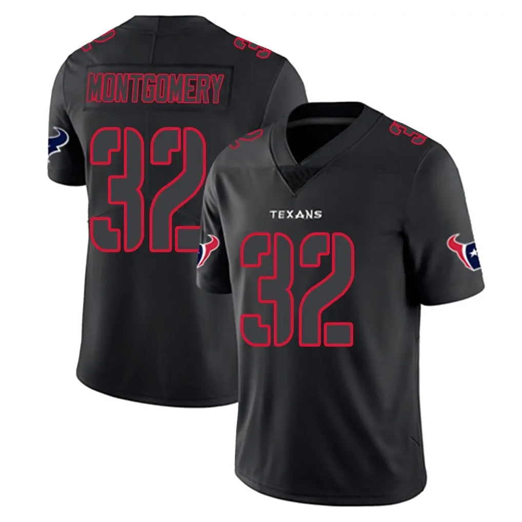 CAdoa H.Texans #32 David Montgomery Player Black Impact Limited Game Stitched Jerseys