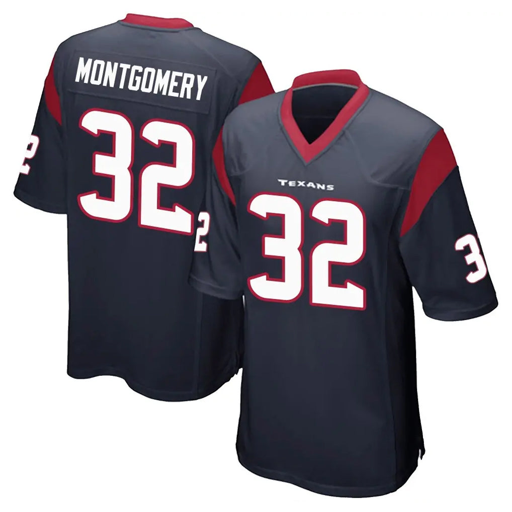 CAdoa H.Texans #32 David Montgomery Player Navy Home Game Stitched Jerseys