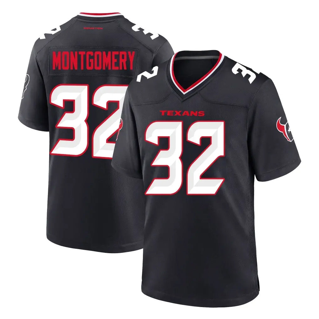 CAdoa H.Texans #32 David Montgomery Player Navy Team Home Game Stitched Jerseys