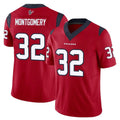 CAdoa H.Texans #32 David Montgomery Player Red Limited Vapor F.U.S.E. Home Game Stitched Jerseys