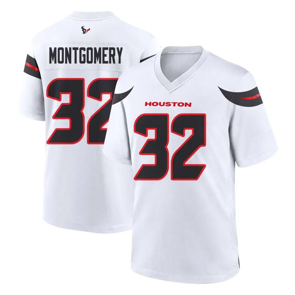 CAdoa H.Texans #32 David Montgomery Player White Home Game Stitched Jerseys