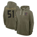 CAdoa H.Texans #51 Will Anderson Jr. Player Olive Salute to Service Pullover Hoodies Limited Stitched Jerseys