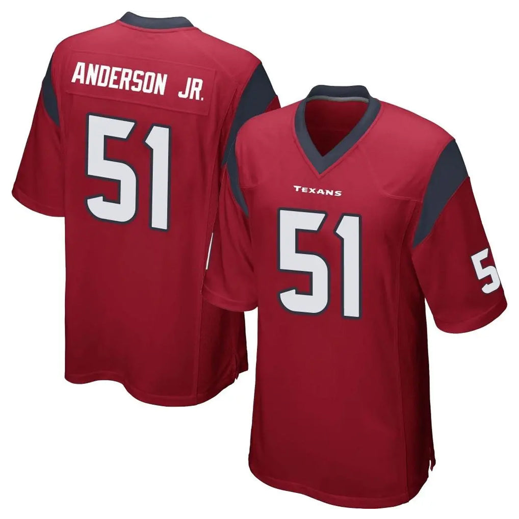 CAdoa H.Texans #51 Will Anderson Jr. Player Red Home Game Stitched Jerseys