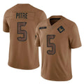 CAdoa H.Texans #5 Jalen Pitre Player Brown Salute To Service Limited Stitched Jerseys