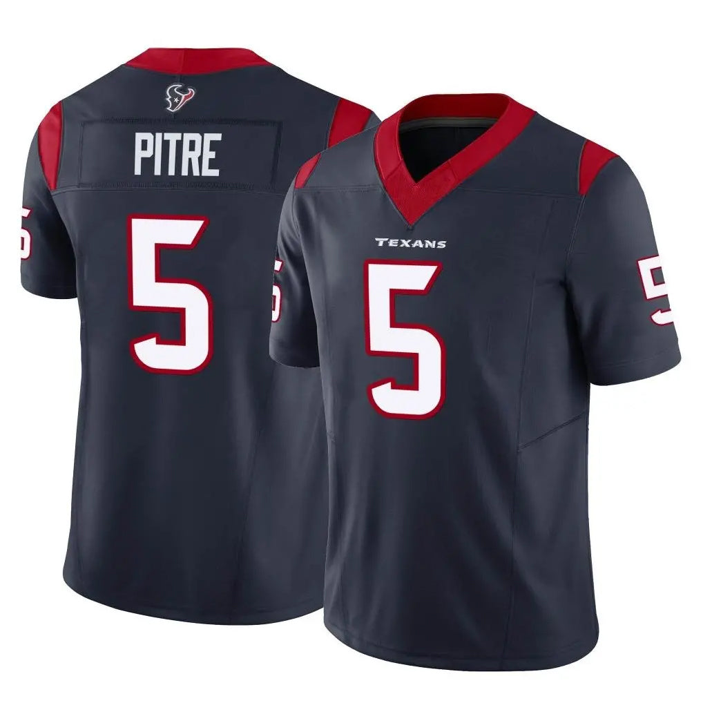 CAdoa H.Texans #5 Jalen Pitre Player Navy Limited Vapor F.U.S.E. Home Game Stitched Jerseys