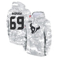 CAdoa H.Texans #69 Ed Ingram Player Arctic Camo Salute to Service Hoodies Limited Game Stitched Jerseys