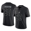 CAdoa H.Texans #69 Ed Ingram Player Black Reflective Limited Game Stitched Jerseys