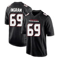 CAdoa H.Texans #69 Ed Ingram Player Carbon Black Fashion Home Game Stitched Jerseys
