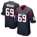 CAdoa H.Texans #69 Ed Ingram Player Navy Home Game Stitched Jerseys