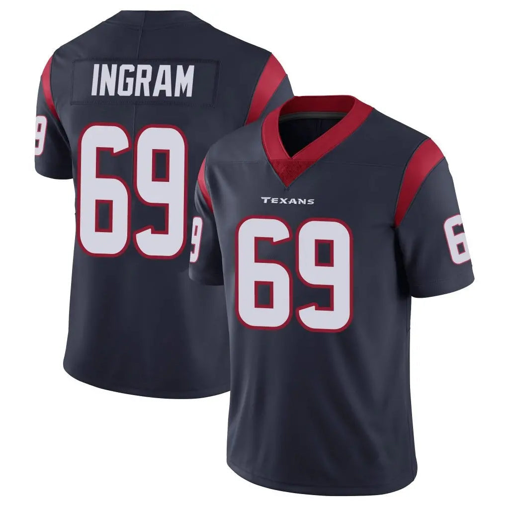 CAdoa H.Texans #69 Ed Ingram Player Navy Limited Vapor Untouchable Home Game Stitched Jerseys