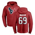 CAdoa H.Texans #69 Ed Ingram Player Red Pro Line Pullover Hoodie Limited Game Stitched Jerseys