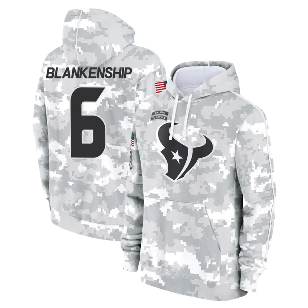 CAdoa H.Texans #6 Reed Blankenship Player Arctic Camo Salute to Service Hoodies Limited Game Stitched Jerseys