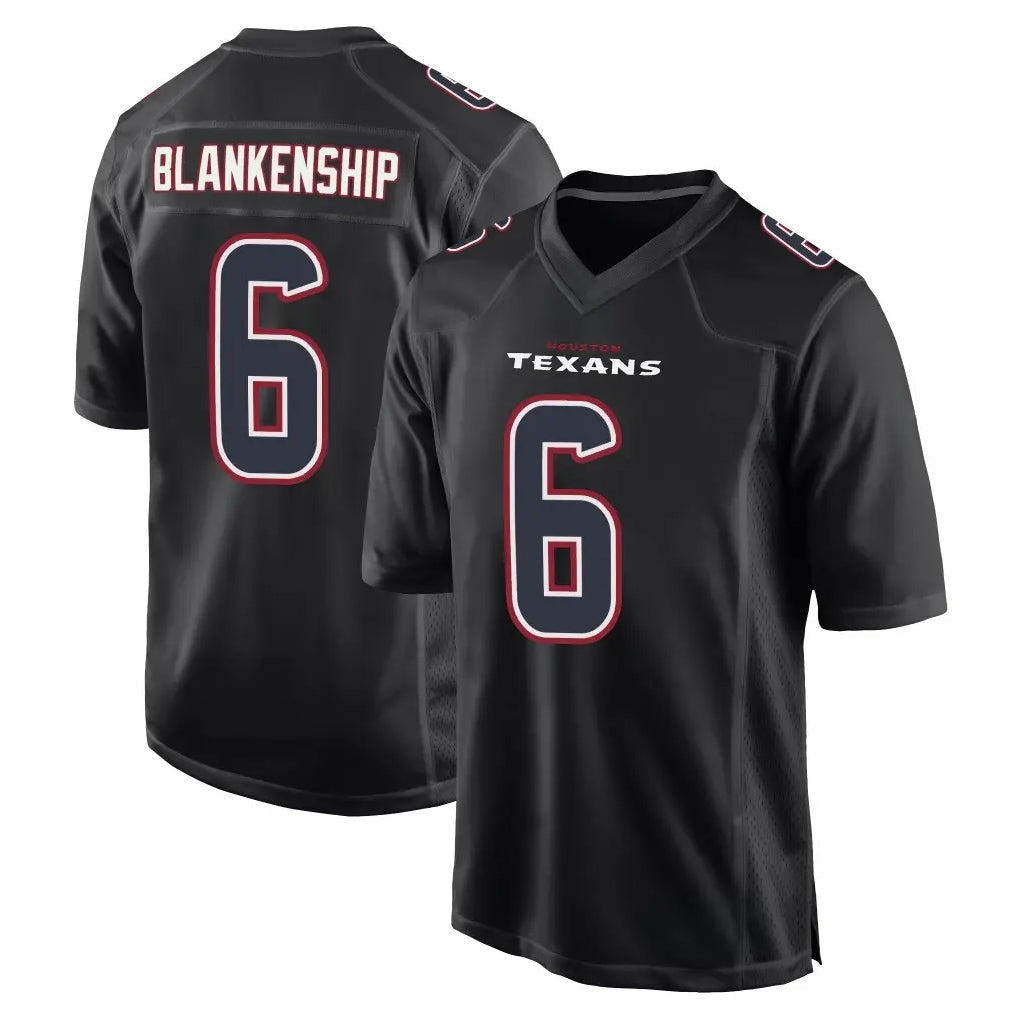 CAdoa H.Texans #6 Reed Blankenship Player Black Fashion Home Game Stitched Jerseys