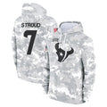 CAdoa H.Texans #7 CJ Stroud Player Arctic Camo Salute to Service Hoodies Limited Game Stitched Jerseys