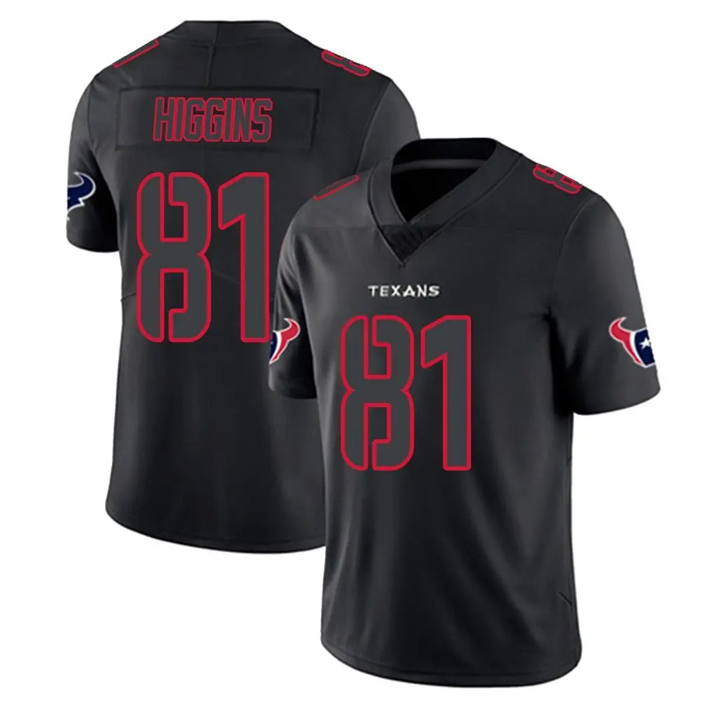 CAdoa H.Texans #81 Jayden Higgins Player Black Impact Limited Game Stitched Jerseys