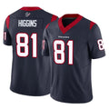 CAdoa H.Texans #81 Jayden Higgins Player Navy Limited Vapor F.U.S.E. Home Game Stitched Jerseys