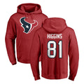 CAdoa H.Texans #81 Jayden Higgins Player Red Pro Line Pullover Hoodie Limited Game Stitched Jerseys