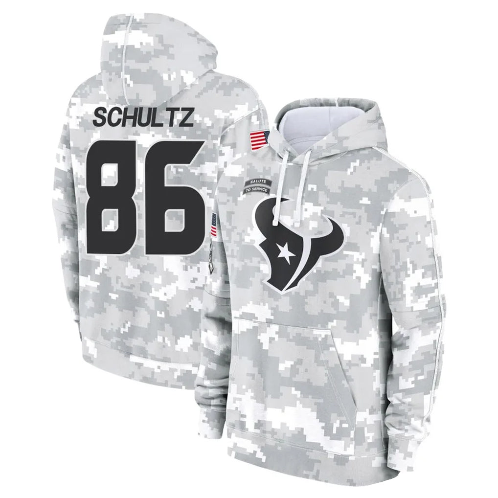 CAdoa H.Texans #86 Dalton Schultz Player Arctic Camo Salute to Service Hoodies Limited Game Stitched Jerseys