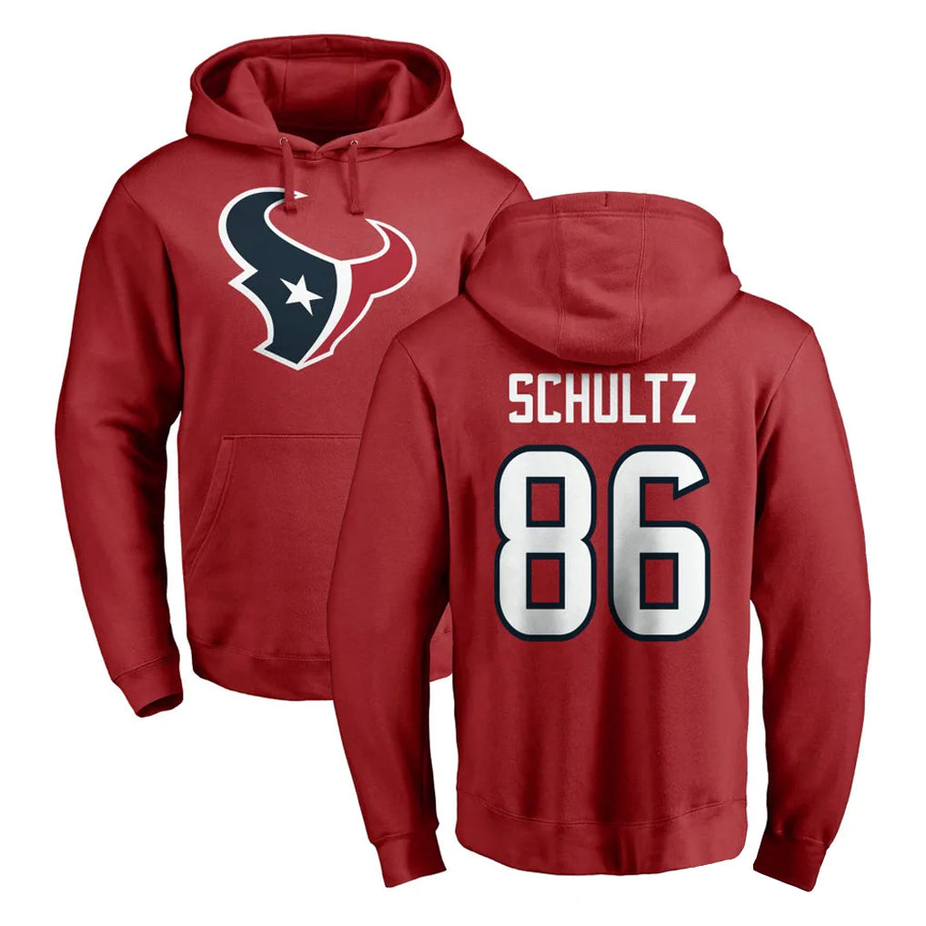 CAdoa H.Texans #86 Dalton Schultz Player Red Pro Line Pullover Hoodie Limited Game Stitched Jerseys