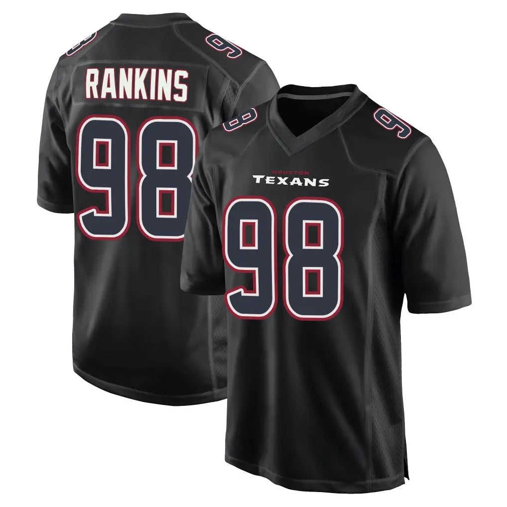 CAdoa H.Texans #98 Sheldon Rankins Player Black Fashion Home Game Stitched Jerseys
