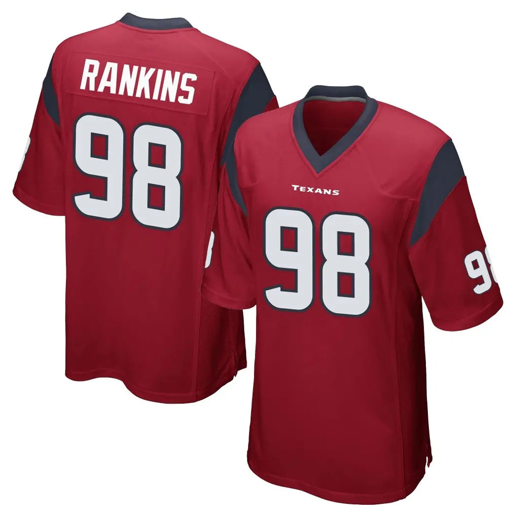 CAdoa H.Texans #98 Sheldon Rankins Player Red Home Game Stitched Jerseys