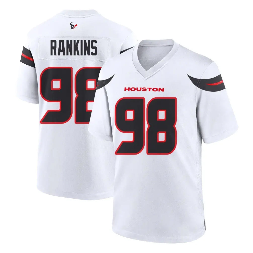 CAdoa H.Texans #98 Sheldon Rankins Player White Home Game Stitched Jerseys