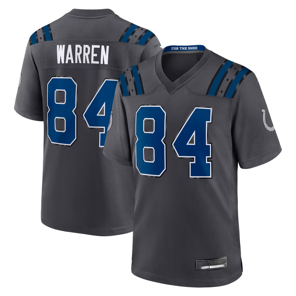 CAdoa IN.Colts #84 Tyler Warren Anthracite 2026 Rivalries Collection Game Stitched Jerseys