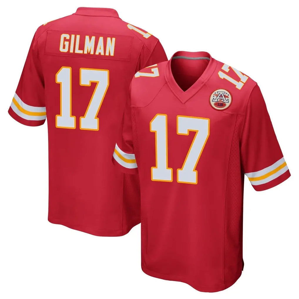 CAdoa KC.Chiefs #17 Alohi Gilman Player Red Home Game Stitched Jerseys