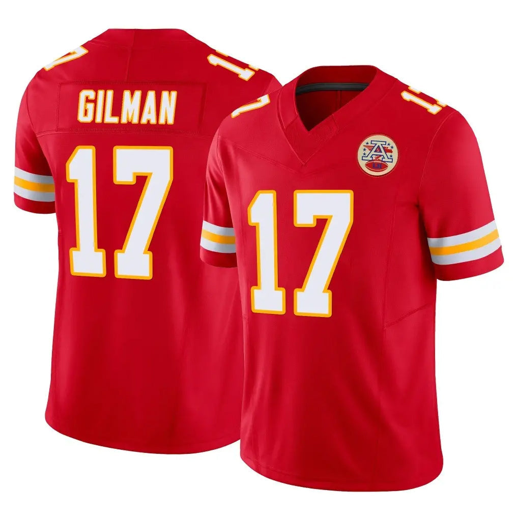 CAdoa KC.Chiefs #17 Alohi Gilman Player Red Limited Vapor F.U.S.E. Home Game Stitched Jerseys