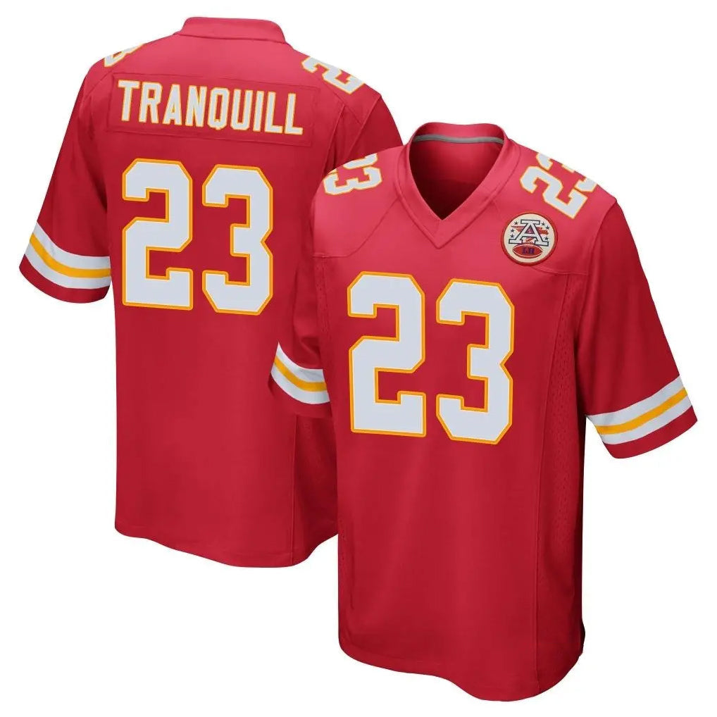 CAdoa KC.Chiefs #23 Drue Tranquill Player Red Home Game Stitched Jerseys