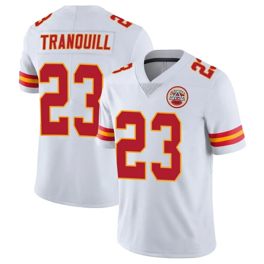 CAdoa KC.Chiefs #23 Drue Tranquill Player White Limited Vapor Untouchable Home Game Stitched Jerseys