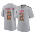 CAdoa KC.Chiefs #2 Tyquan Thornton Player Gray Atmosphere Fashion Game Stitched Jerseys
