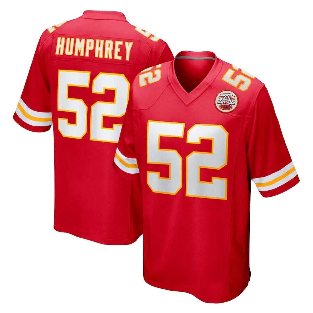 CAdoa KC.Chiefs #52 Creed Humphrey Player Red Home Game Stitched Jerseys