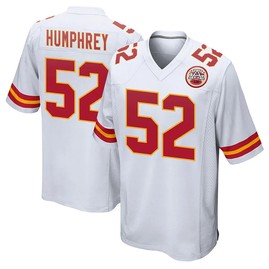 CAdoa KC.Chiefs #52 Creed Humphrey Player White Home Game Stitched Jerseys