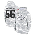 CAdoa KC.Chiefs #56 George Karlaftis Player Arctic Camo Salute to Service Hoodies Limited Game Stitched Jerseys