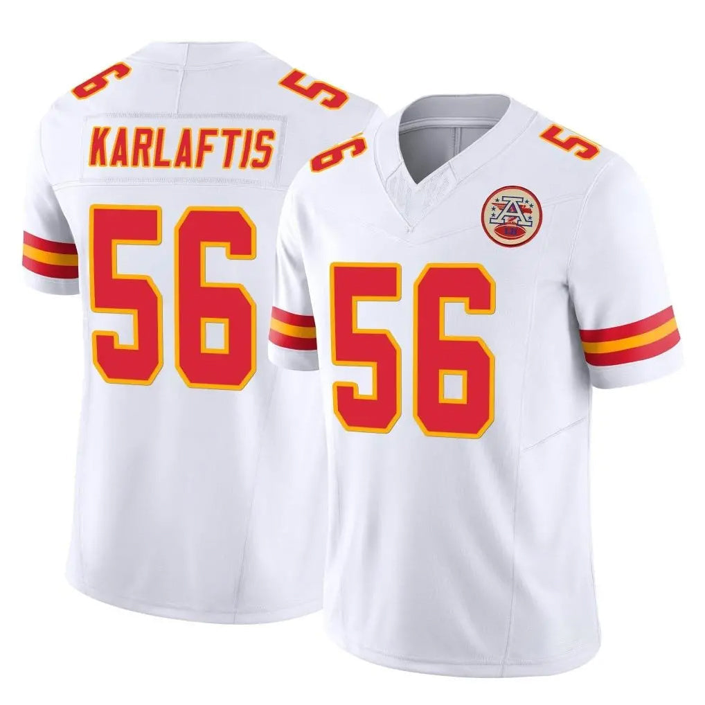 CAdoa KC.Chiefs #56 George Karlaftis Player White Limited Vapor F.U.S.E. Home Game Stitched Jerseys