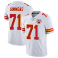 CAdoa KC.Chiefs #71 Josh Simmons Player White Limited Vapor Untouchable Home Game Stitched Jerseys