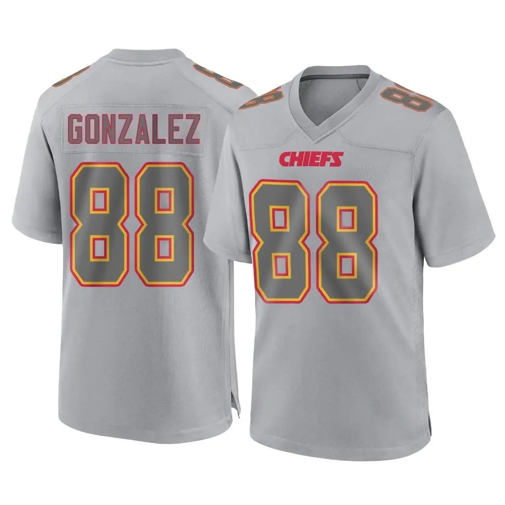 CAdoa KC.Chiefs #88 Tony Gonzalez Player Gray Atmosphere Fashion Game Stitched Jerseys