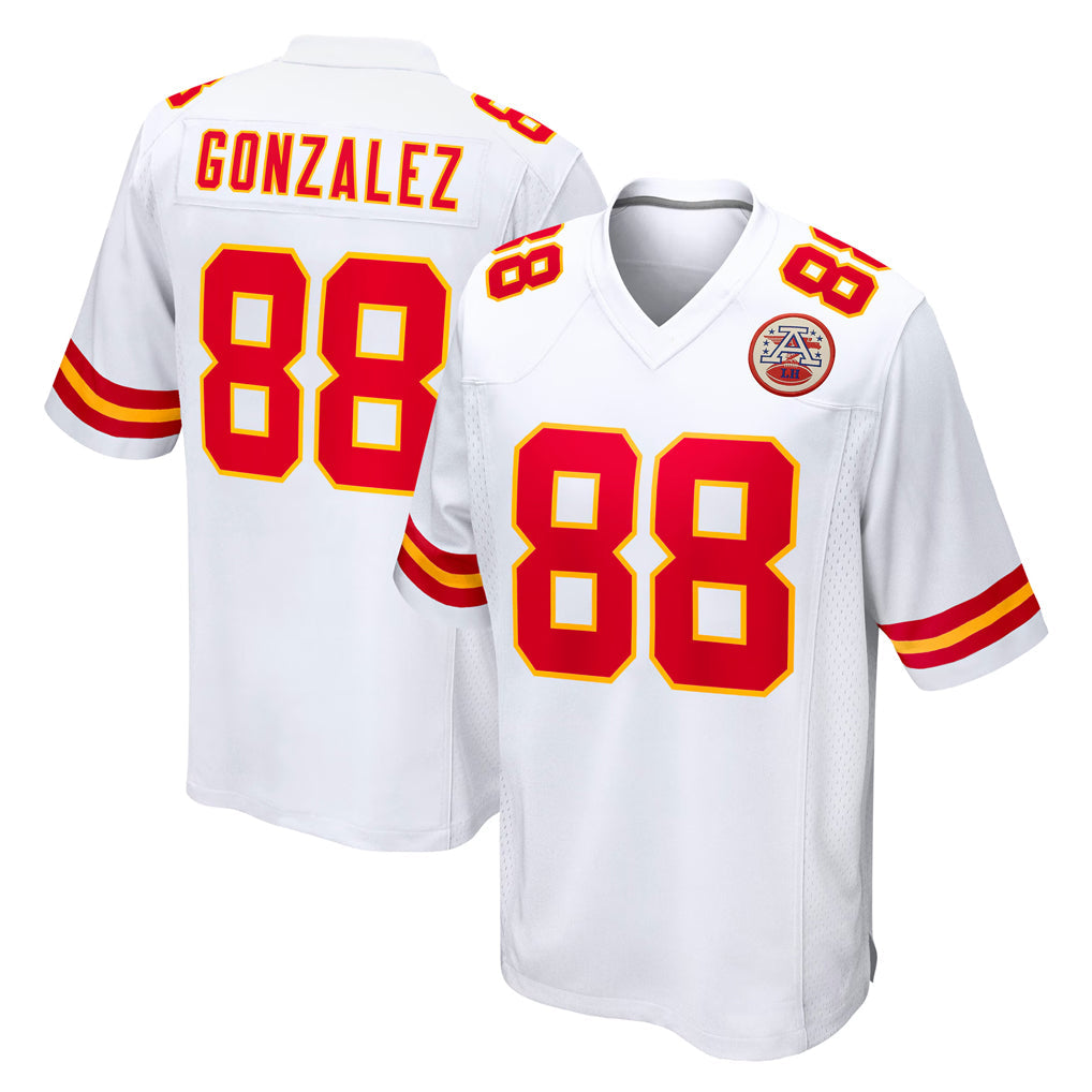 CAdoa KC.Chiefs #88 Tony Gonzalez Player White Home Game Stitched Jerseys