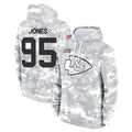 CAdoa KC.Chiefs #95 Chris Jones Player Arctic Camo Salute to Service Hoodies Limited Game Stitched Jerseys