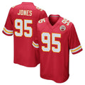 CAdoa KC.Chiefs #95 Chris Jones Player Red Home Game Stitched Jerseys