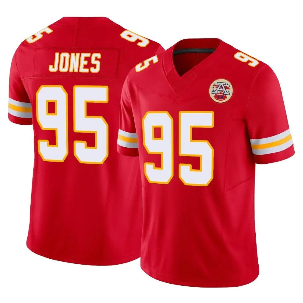 CAdoa KC.Chiefs #95 Chris Jones Player Red Limited Vapor F.U.S.E. Home Game Stitched Jerseys