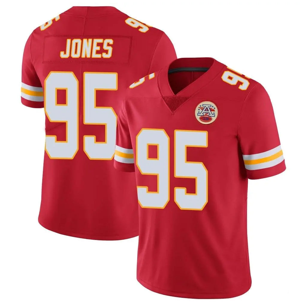 CAdoa KC.Chiefs #95 Chris Jones Player Red Limited Vapor Untouchable Home Game Stitched Jerseys