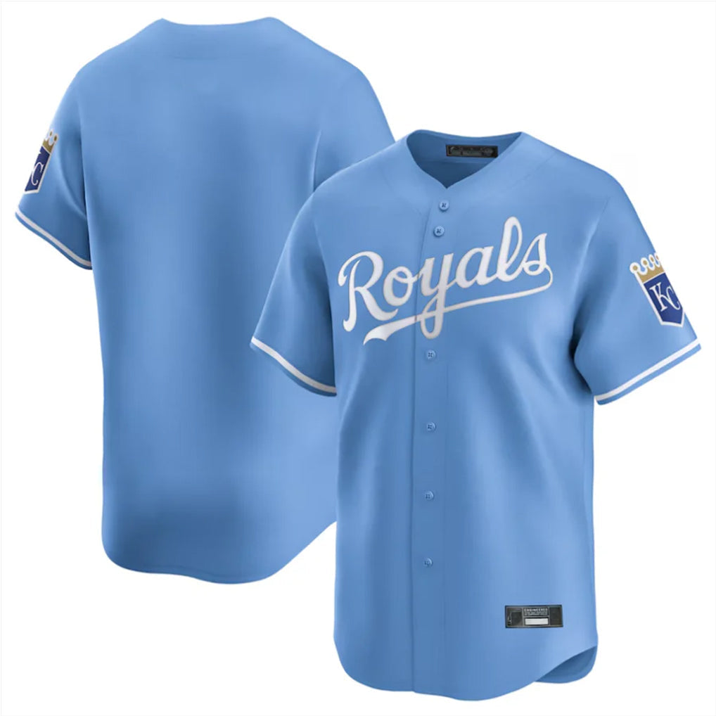 CAdoa KC.Royals Light Blue Alt Limited Home Blank Player Stitched Jerseys