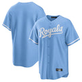 CAdoa KC.Royals Light Blue Home Game Blank Player Stitched Jerseys