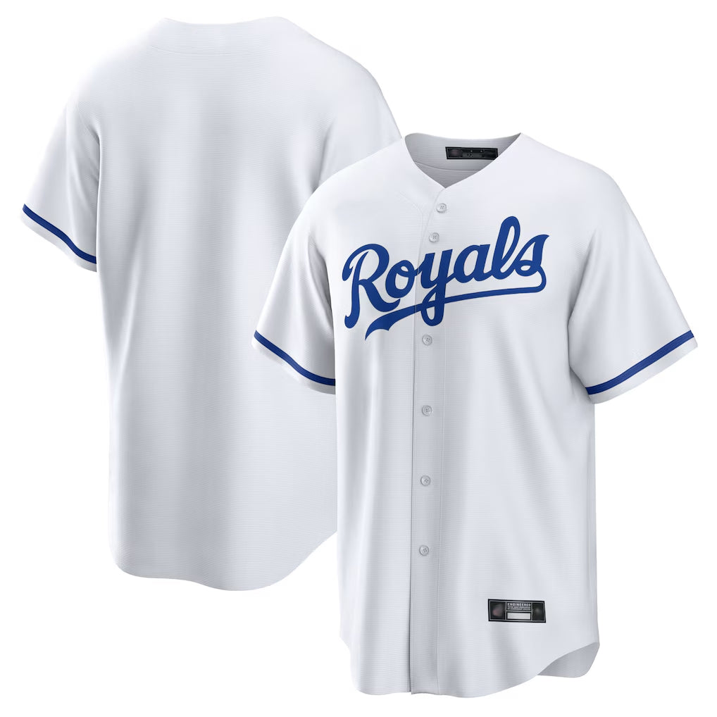 CAdoa KC.Royals Player White Home Game Blank Player Stitched Jerseys