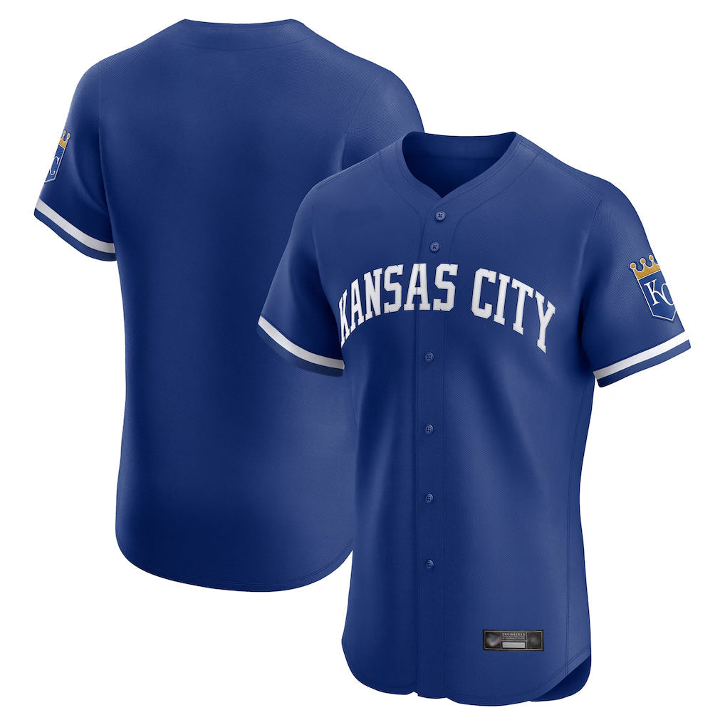 CAdoa KC.Royals Royal Limited Elite Home Blank Player Stitched Jerseys