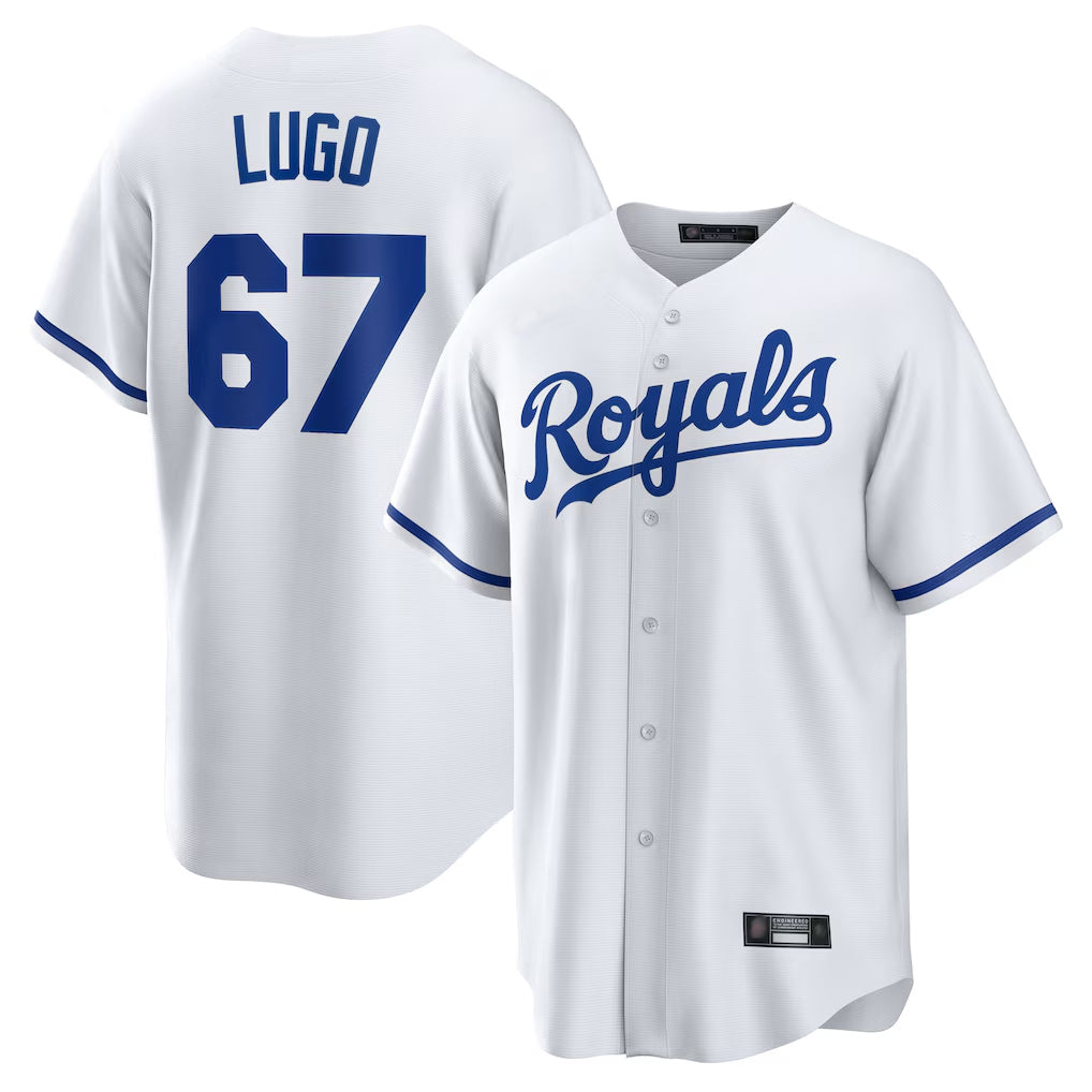 CAdoa KC.Royals #67 Seth Lugo Player White Home Game Stitched Jerseys