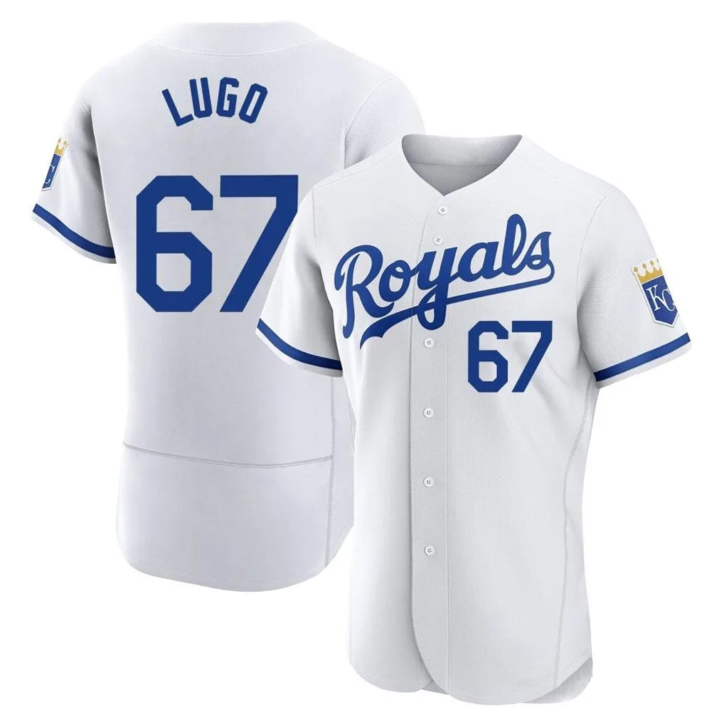 CAdoa KC.Royals #67 Seth Lugo Player White Limited Elite Home Game Stitched Jerseys