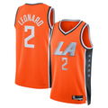 CAdoa LA.Clippers #2 Kawhi Leonard Orange 2025-2026 Swingman Stitched Jerseys - City Edition